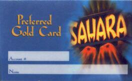 Sahara Casino Gold Slot Club Card