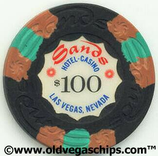 Sands Hotel $100 Casino chip
