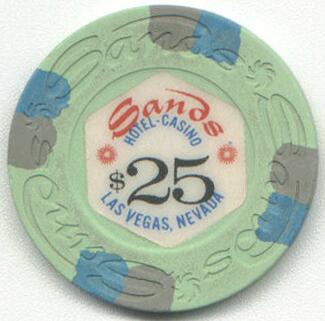 Sands Hotel Sands Casino $25 Casino Chip