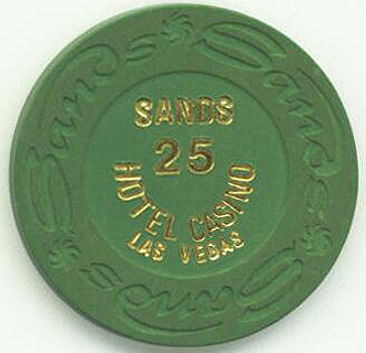 Sands Hotel Poker Tournament $25 Casino Chip