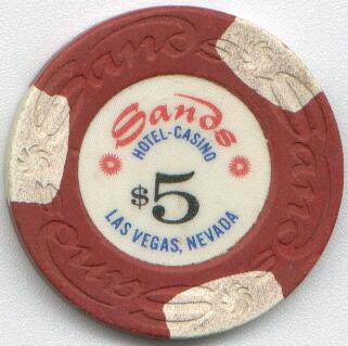 Sands Hotel Sands Casino $5 Casino Chips