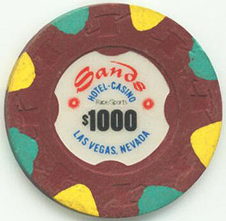 Las Vegas Sands Hotel Race & Sports $1,000 Casino Chip