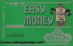 Sands Casino Easy Money Slot Club Card