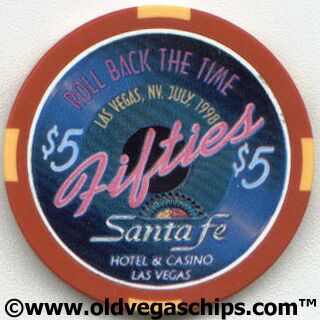 Santa Fe Casino Fifties $5 Casino Chip