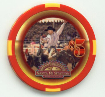Santa Fe Station Rodeo 2005 $5 Casino Chip