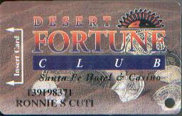 Santa Fe Casino Desert Fortune Slot Club Card