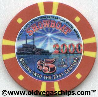 Showboat Hotel Millennium $5 Casino Chip