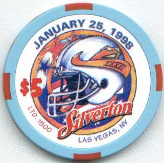 Silverton Casino Superbowl 1998 $5 Casino Chip