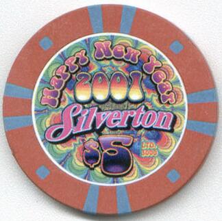 Silverton Casino Happy New Year 2001 $5 Casino Chip 
