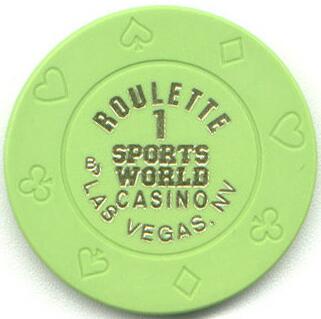 Las Vegas Sports World Casino Green Roulette Casino Chip
