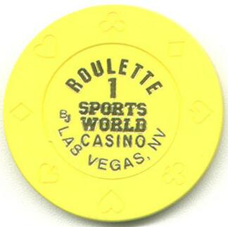 Las Vegas Sports World Casino Yellow Roulette Casino Chip