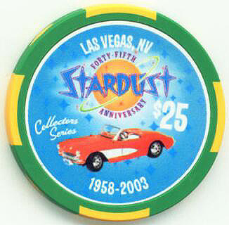 Stardust 45th Anniversary $25 Casino Chips