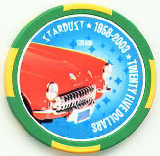 Stardust 45th Anniversary $25 Casino Chips