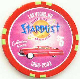 Stardust 45th Anniversary $5 Casino Chips