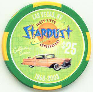 Stardust 45th Anniversary $25 Casino Chip 