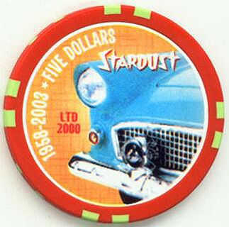 Stardust 45th Anniversary $5 Casino Chip 