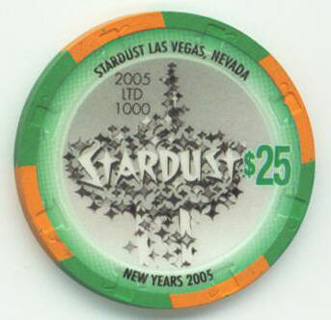 Stardust New Year 2005 $25 Casino Chip