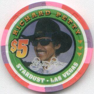 Las Vegas Stardust Richard Petty 2001 $5 Casino Chip