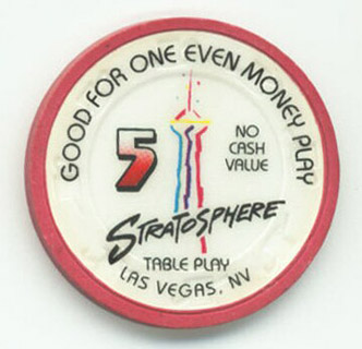 Stratosphere Casino Table Play $5 Casino Chip
