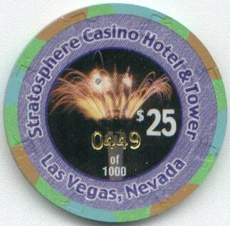 Las Vegas Stratosphere Tower 5th Anniversary $25 Casino Chip 