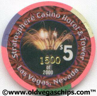 Stratosphere Tower 5th Anniversary $5 Casino Chip