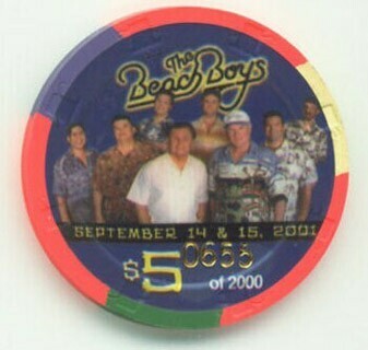 Stratosphere Beach Boys $5 Casino Chip