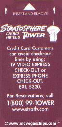 Las Vegas Stratosphere Hotel Room Key