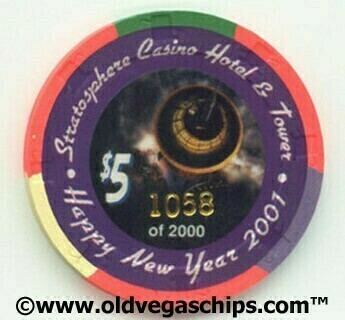 Stratosphere New Year 2001 $5 Casino Chip