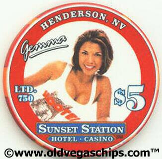 Las Vegas Sunset Station Hooters Grand Opening $5 Casino Chip 5