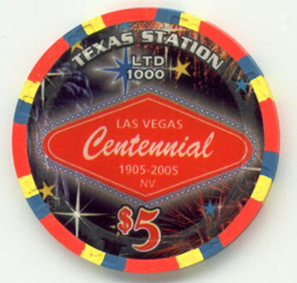 Las Vegas Texas Station Las Vegas Centennial $5 Casino Chip