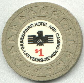 Thunderbird $1 Casino Chip