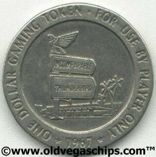 Thunderbird Hotel 1967 $1 Slot Token