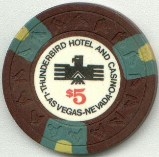 Thunderbird $5 Casino Chip