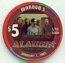 Aladdin Maroon 5 New Year 2005 $5 Casino Chip