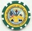 Department of the Army Green Poker Chip