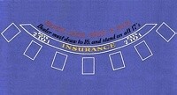 Black Jack "21" BLUE Felt Layout
