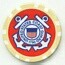 United States Coast Guard Tan Poker Chip