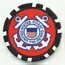 United States Coast Guard Black Poker Chip