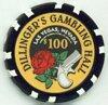 Dillinger's Gambling Hall $100 Poker Chips