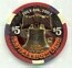 Four Queens 4th of July 2007 $5 Casino Chip