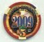 Four Queens Casino Happy New Year 2009 $5 Casino Chip