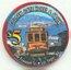 Golden Gate Trolley Car & Alcatraz $5 Casino Chip