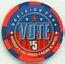 Harrah's Decision 2004 Vote $5 Casino Chip