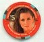 Hooters Casino Miss February 2007 $5 Casino Chip