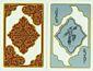 Transparent Futuristic Plastic Playing Cards - Paisley Red & Gold