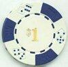 Kings Crown Gold $1 Poker Chip