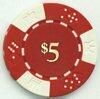Kings Crown Gold $5 Poker Chip