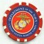 U.S. Marine Corps Red Poker Chip