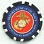 U.S. Marine Corps Black Poker Chip