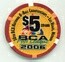 Riviera BCA 30th Anniversary 8 Ball Championship $5 Casino Chip 